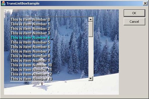 Transparent ListBox