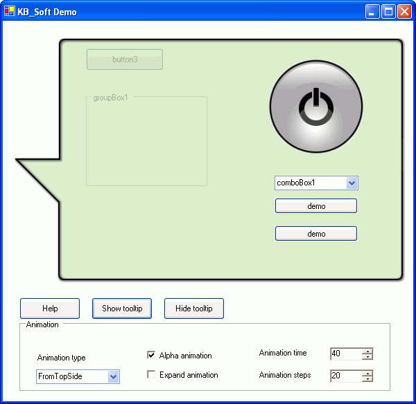 Creating Non-Transparent Controls on a Semi-Transparent Window