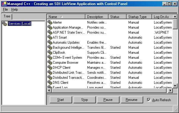 Windows Forms: Creating an SDI ListView and Control Panel UI