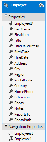 Entity Framework data model for the Employees