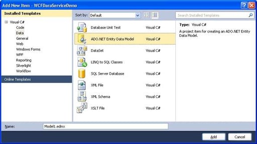 Creating and Consuming Windows Communication Foundation (WCF) Data Services