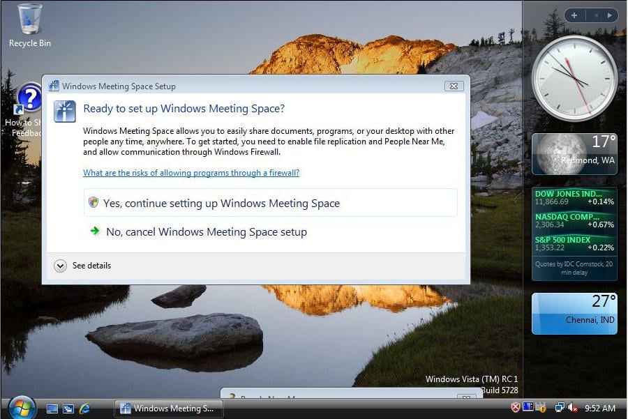 Windows Meeting Space