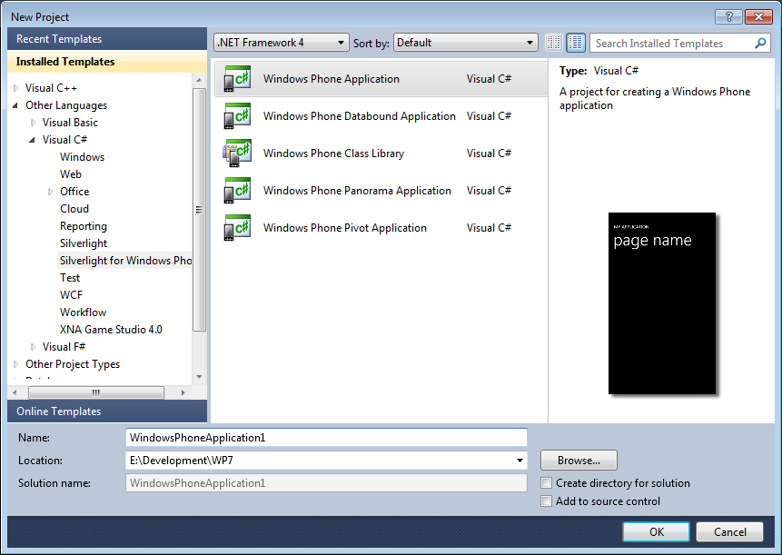 Windows Phone 7 Quick Tutorials: Part 1 – Hello World