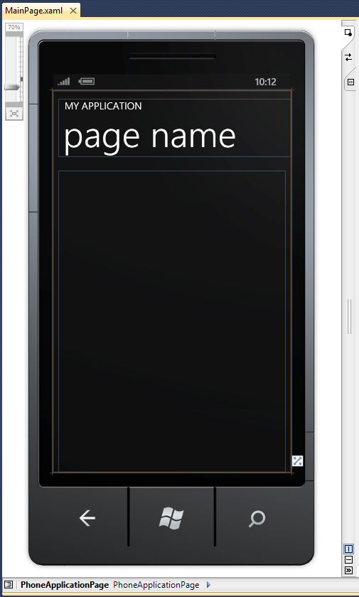 open the MainPage.xaml you'll see an image of the page in the design pane