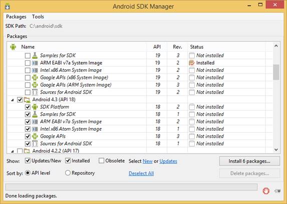 Android SDK Manager