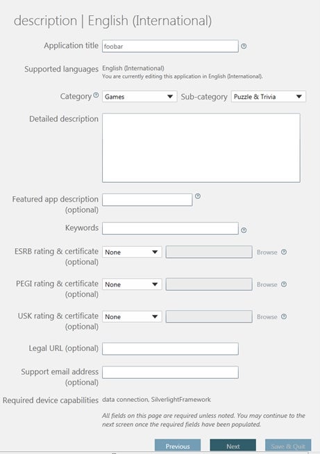  the screen to provide more information about the application