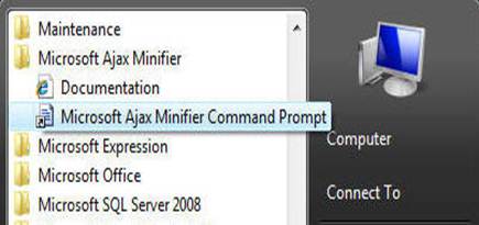 Using Microsoft Ajax Minifier Tool to Minify JavaScript Files