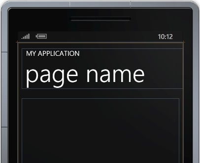 MainPage.xaml from Windows Phone Application template