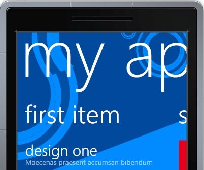 MainPage.xaml from the Windows Panorama Application template