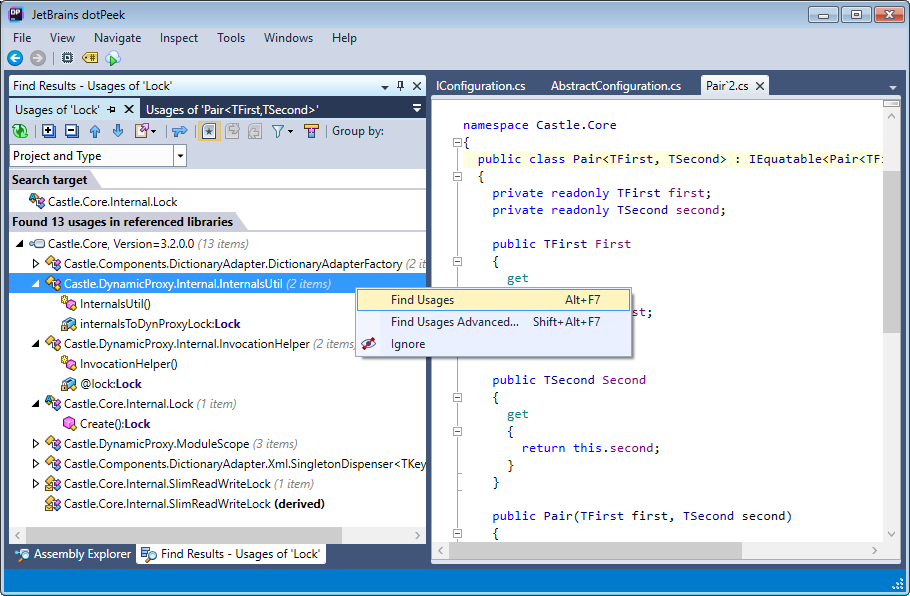 dotPeek dotTrace C# Code Debugging Tools