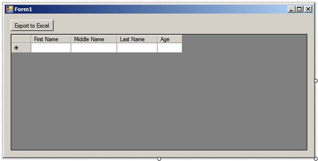 Export DataGridView to Microsoft Excel