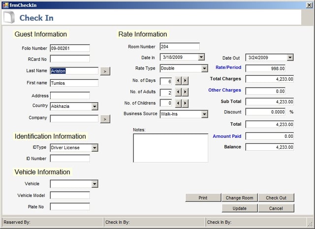 Learning from a Hotel Reservation System