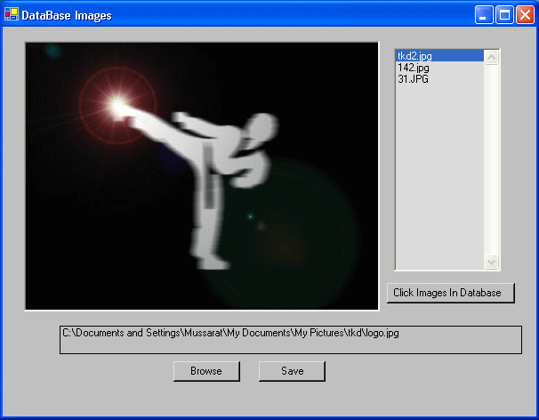 Load Images from and Save Images to a Database