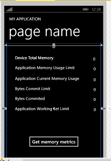 Add a few textblocks and a button under your XAML