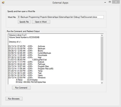 C# Tips: Running External Applications from Windows Forms