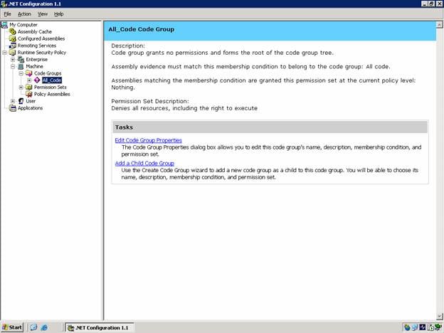 How to Maintain a Code Group in Security Policy at Runtime