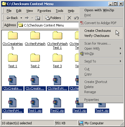 A File Checksum Shell Menu Extension