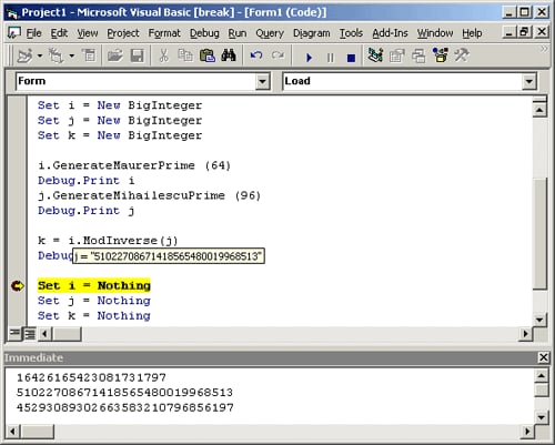 A Big Integer Package for Use in Visual Basic Written in Visual C++ ...