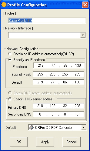 IPetC - Profile Configuration