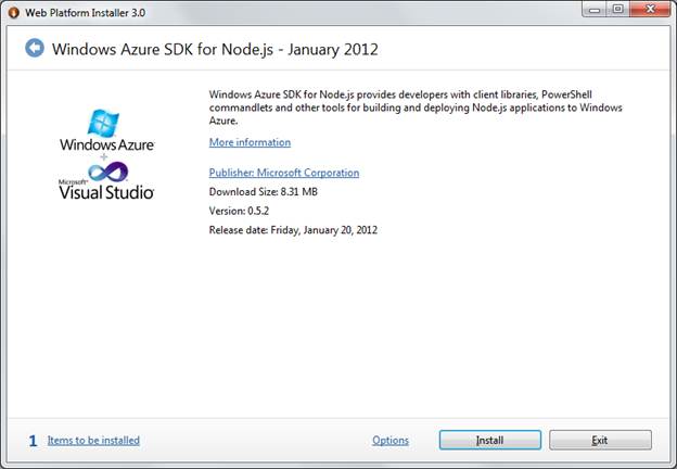 Windows Azure SDK for Node.js