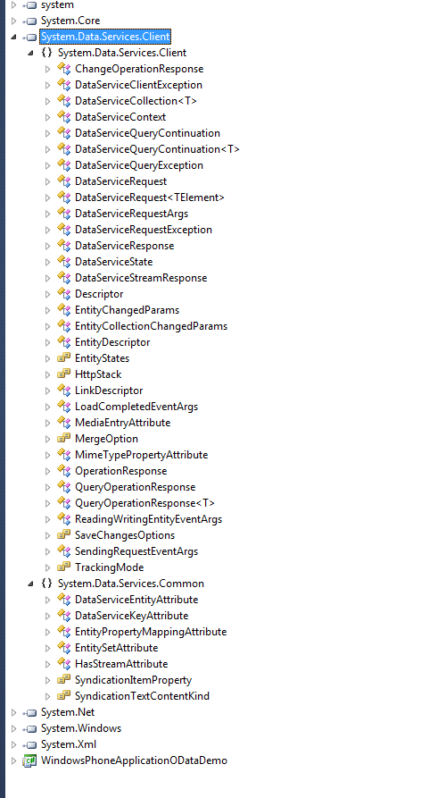 Overview of oData Protocol for Windows Phone