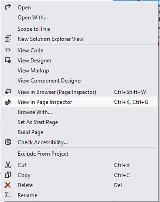 Using Page Inspector to Examine ASP.NET Web Forms