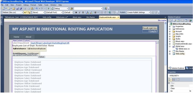 ASP.NET 4.0: Bi-Directional Routing using Microsoft Visual Studio 2010