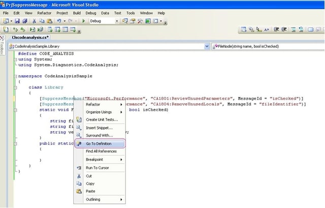 Suppressing Compiler Warning Message in Microsoft Visual Studio 2008