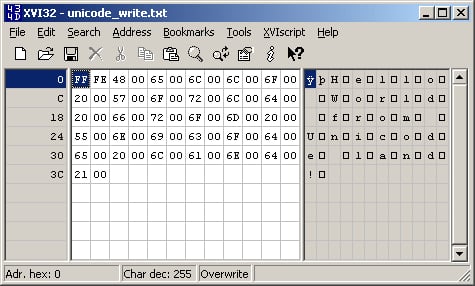 A UTF-16 Class for Reading and Writing Unicode Files | CodeGuru