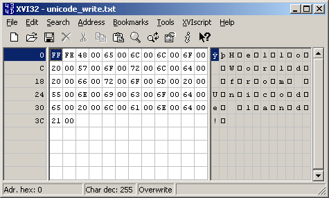 A UTF-16 Class for Reading and Writing Unicode Files