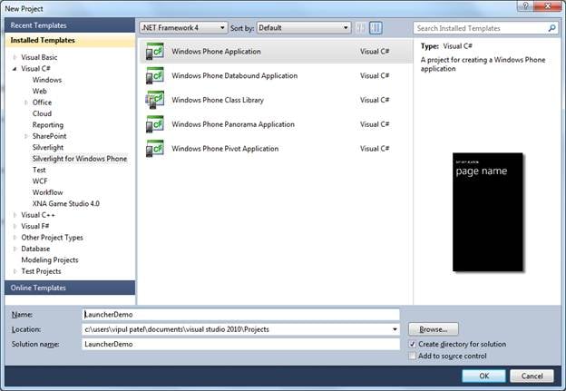 How to Use Launchers in Your Windows Phone 7 Applications