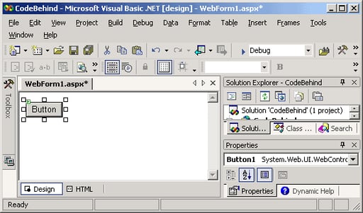 Using ASP.NET Code-Behind Without Visual Studio.NET