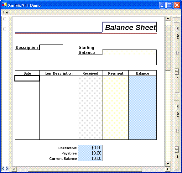 XmlSS.NET Spreadsheet Component