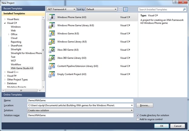 Developing Games for Windows Phone 7 Using XNA Framework
