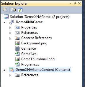 Microsoft Visual Studio will create a couple of projects and some boilerplate code