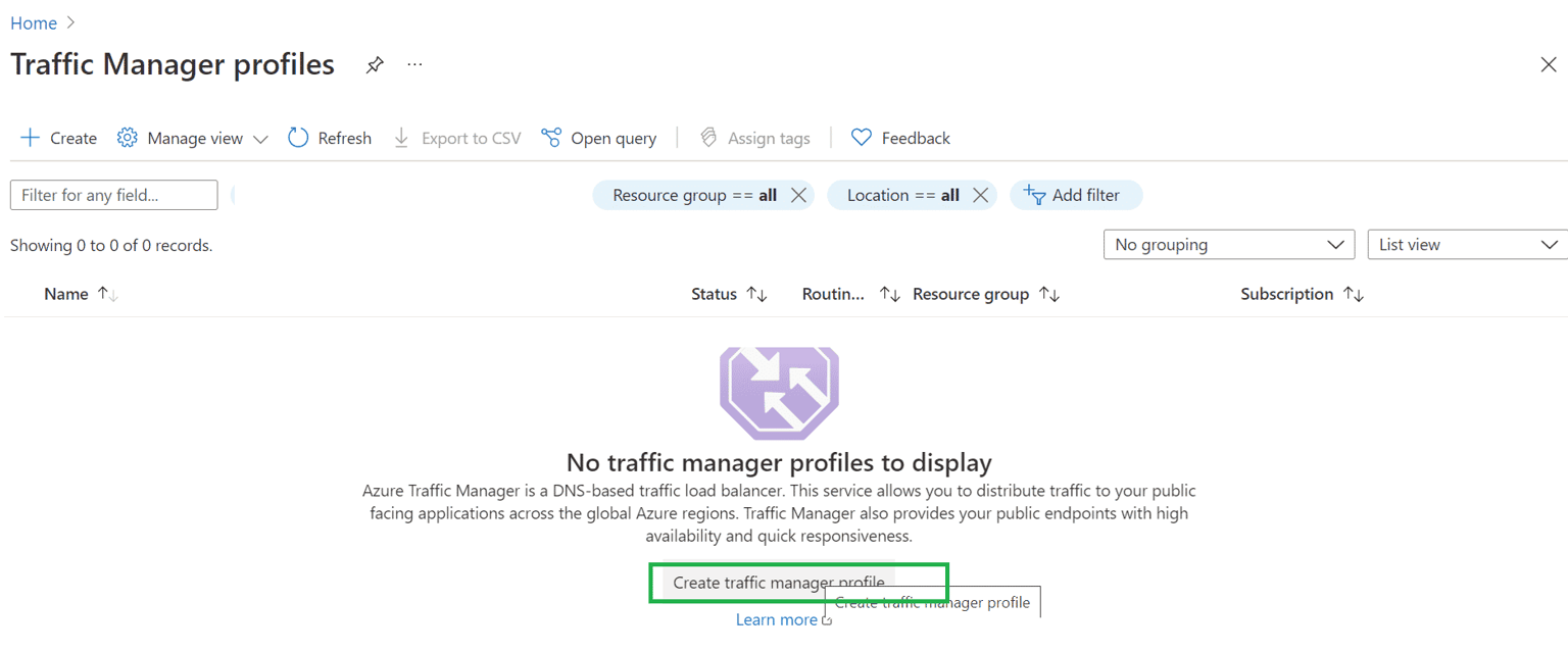 Create Application Load Balancer Azure Traffic Manager | CodeGuru.com