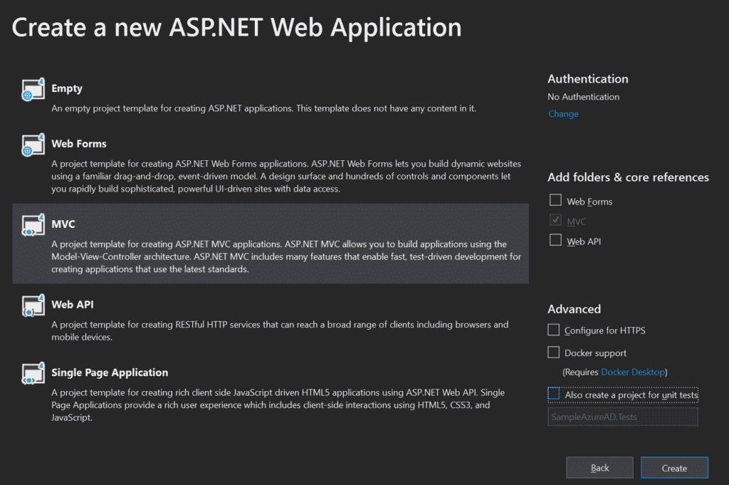 Create a New ASP.NET Web Application