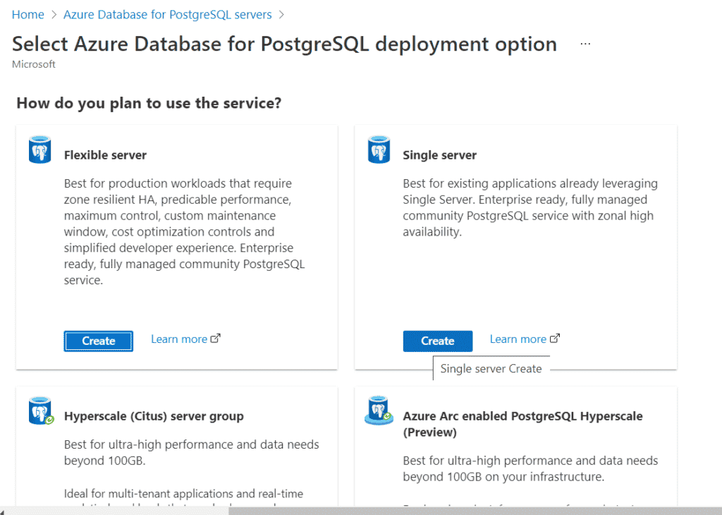 PostgreSQL Server Options