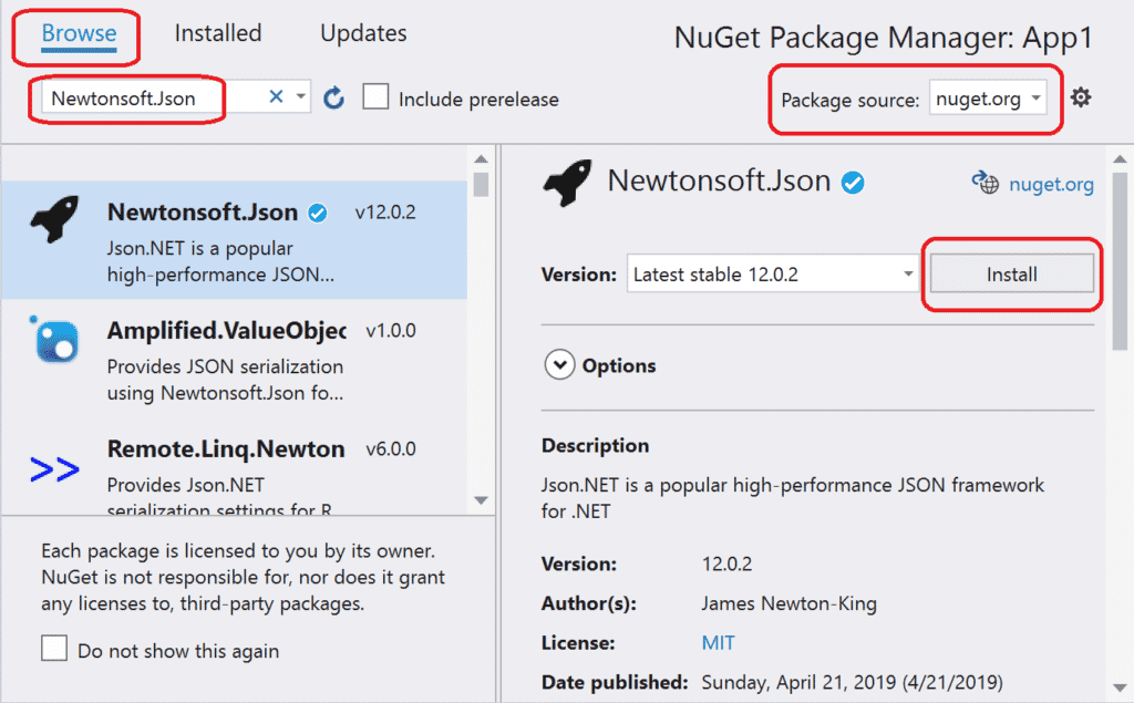 NuGet Developer Tool