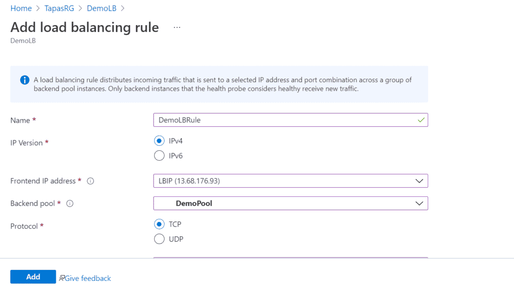 Load Balancer Rules