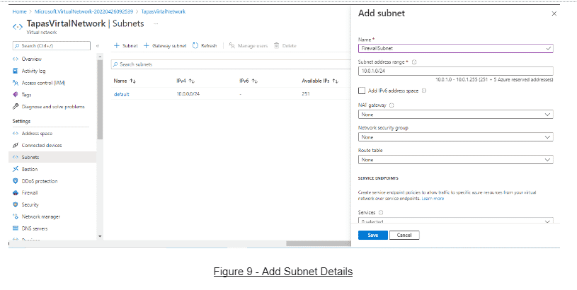 Azure Firewall Subnet Options